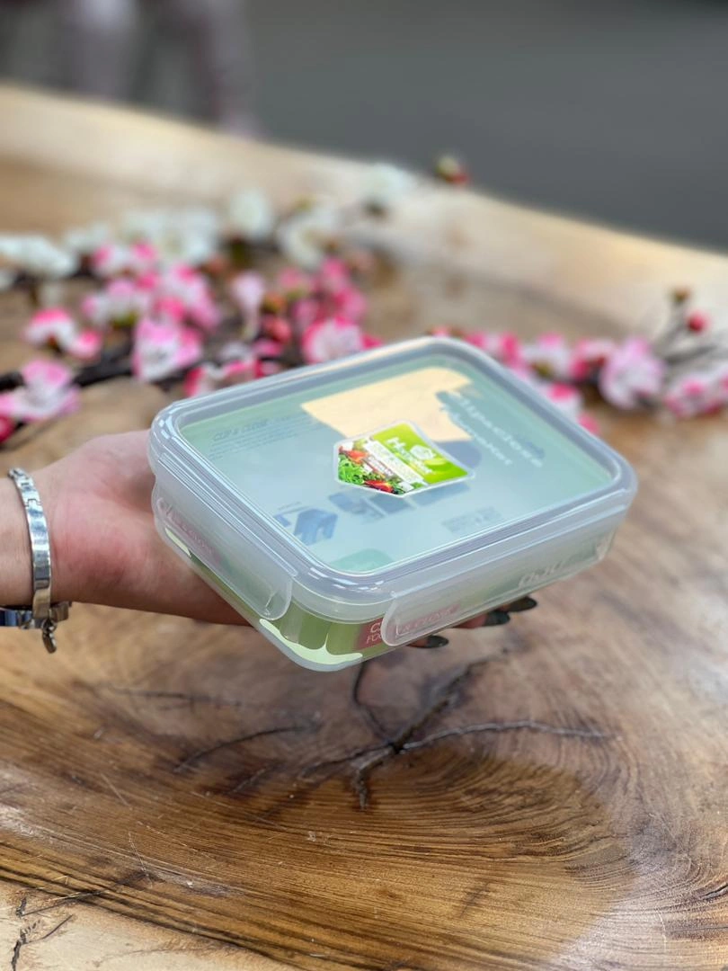 هوم کت فریزری مستطیل شفاف با بدنه مقاوم و درب محکم – مناسب انواع مواد غذایی