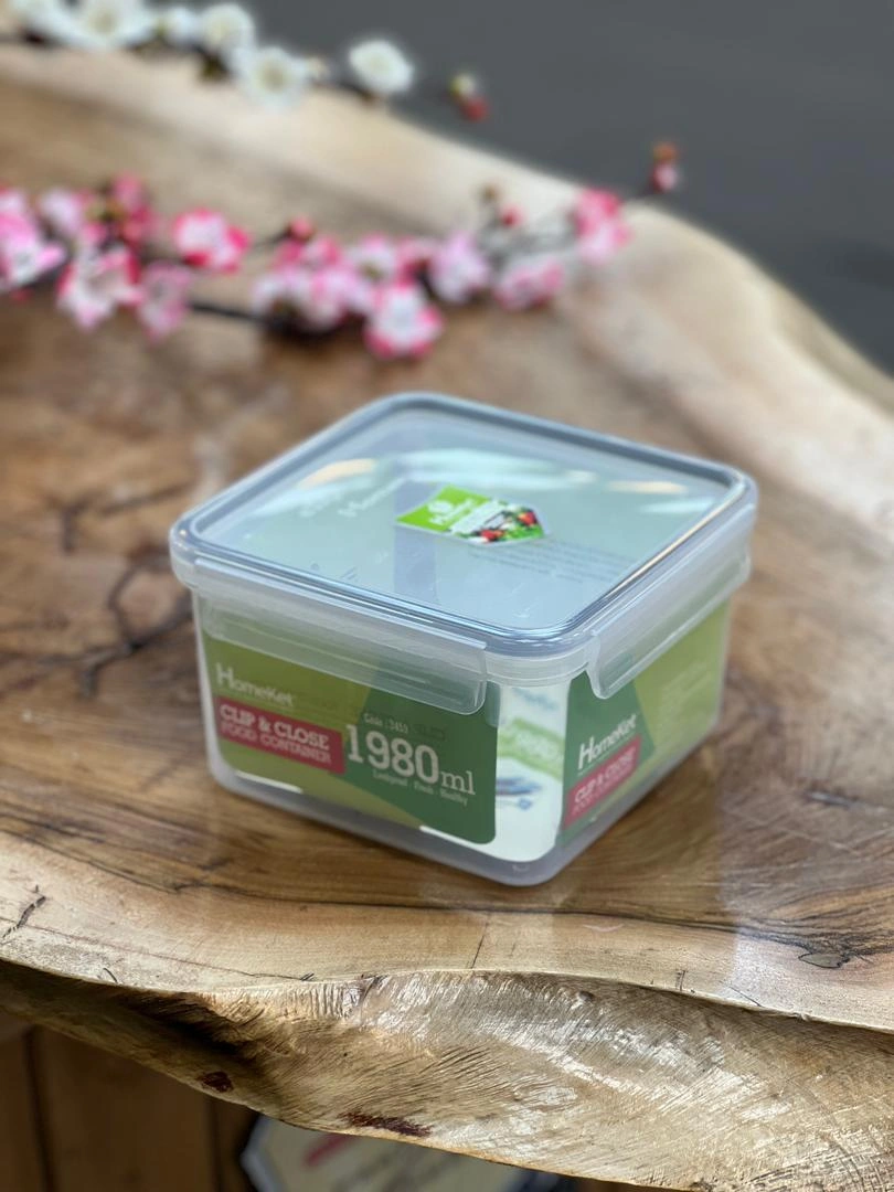 ظرف فریزری مربع هوم کت با درب قفل‌دار