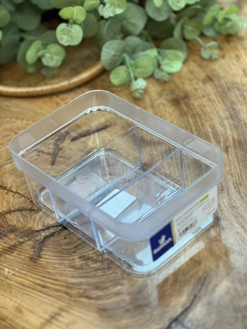 نظم‌دهنده سه‌خانه Duman سایز ۱، پلاستیکی شفاف، مناسب کشوها و میز کار