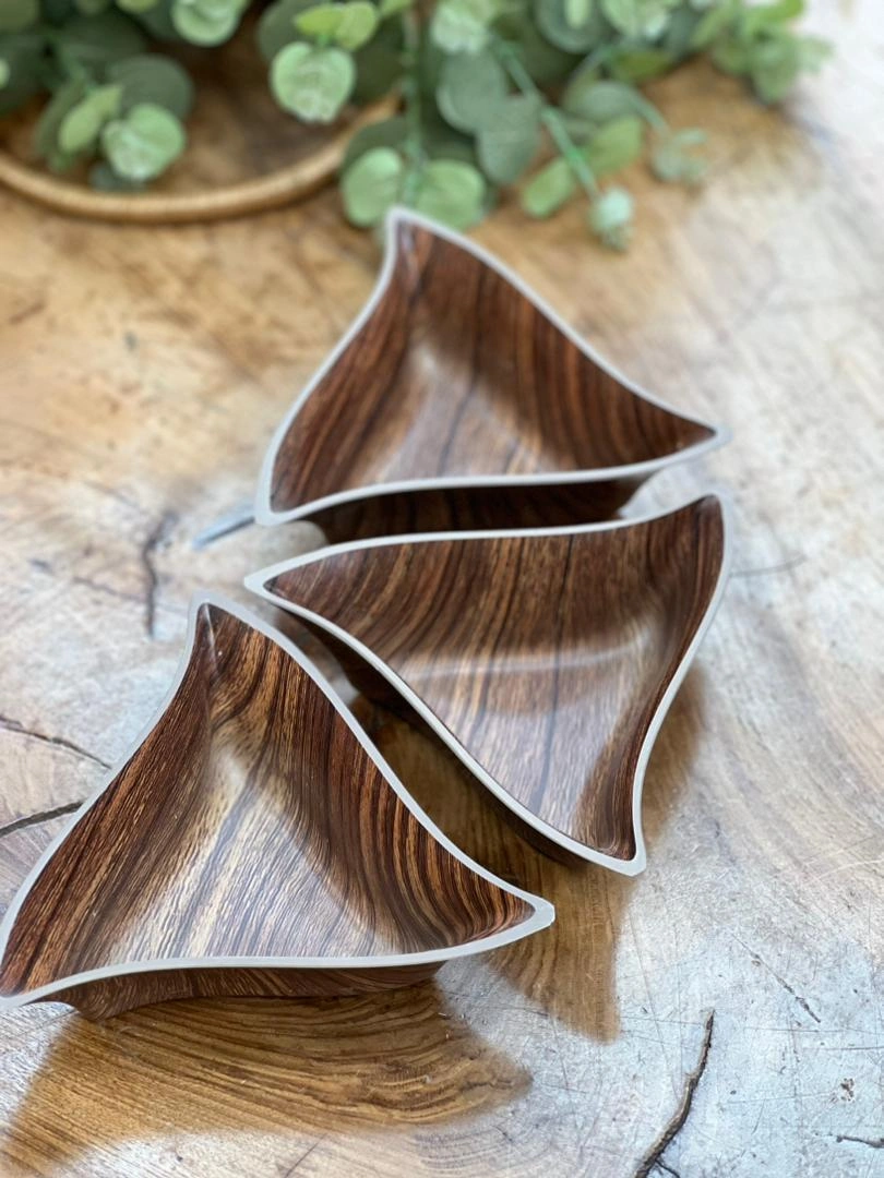 کاسه سه‌عددی کیپس طرح قاصدک – مناسب سرو تنقلات و دسر