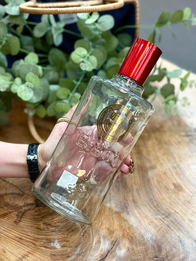 بطری شیشه‌ای دنیز مدل Elight یک لیتری با درب پیچی پلاستیکی