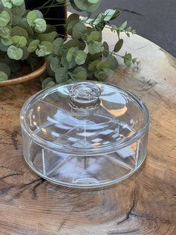 اردوخوری آکریلیک گرد چهارخانه شفاف – مناسب برای پذیرایی از مهمان‌ها