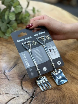 ست قاشق و چنگال دنی هوم – طراحی خاص بیل و چنگک، مناسب سرو دسر